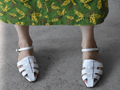 スクエアトウアンクルストラップグルカサンダル　AL2506S  Silverpaison　木型 . B819