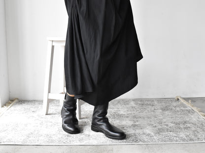 023 ドレープフラットショートブーツ　AL2227SB　Darkbrown　　木型No.C1813