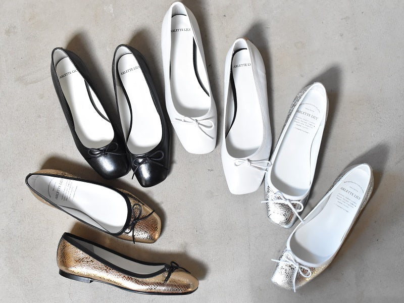 1017  スクエアカットバレエシューズ　AL2001K  Black　　木型No.A278