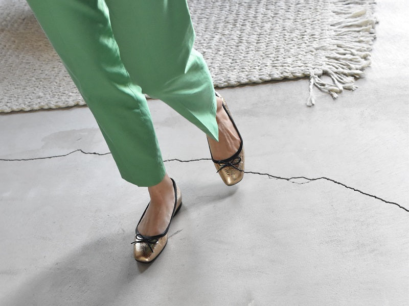 1017  スクエアカットバレエシューズ　AL2001K  Black　　木型No.A278